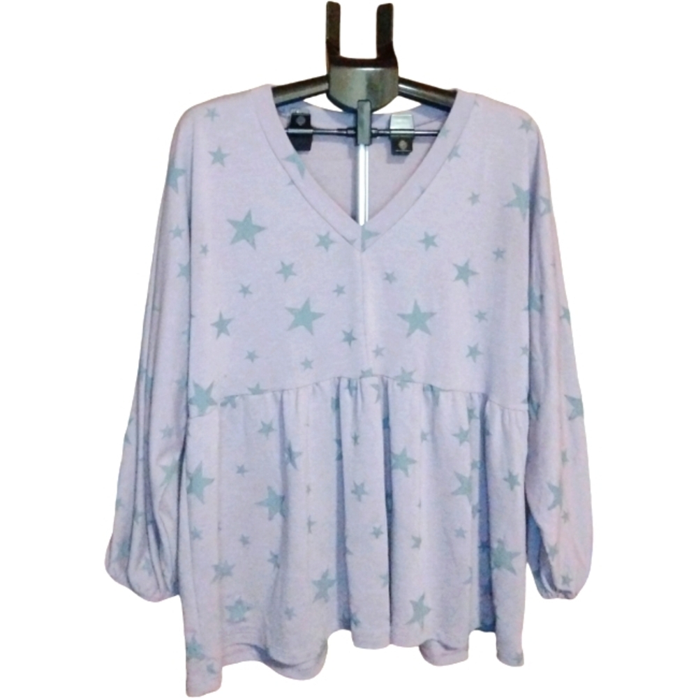Entro Lavender Stars Babydoll Top